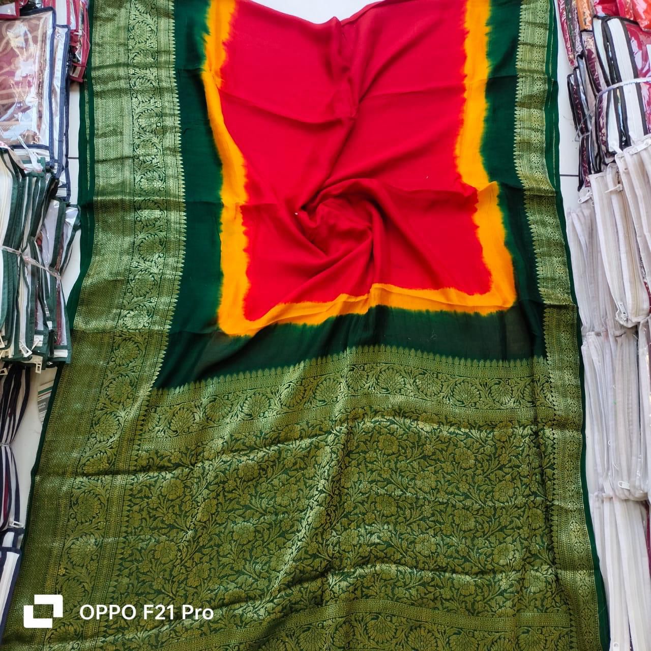 Fashion Flavors New Kanjivaram Bandhani Saree
