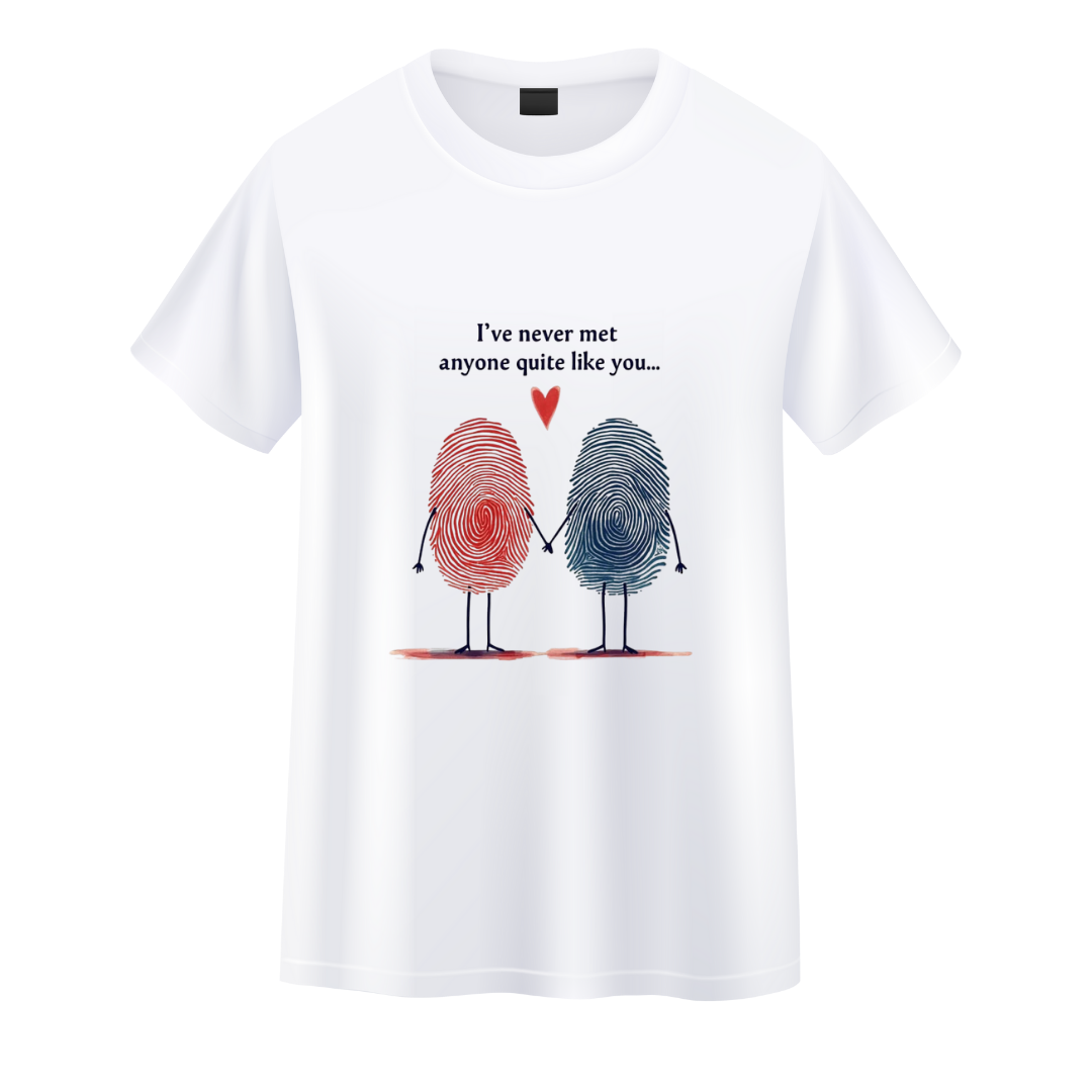 Couple Love Printed Unisex T-Shirt – White
