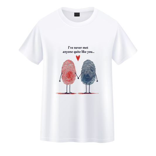 Couple Love Printed Unisex T-Shirt – White